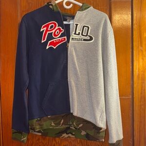 Polo by Ralph Lauren Navy and Gray Hoodie